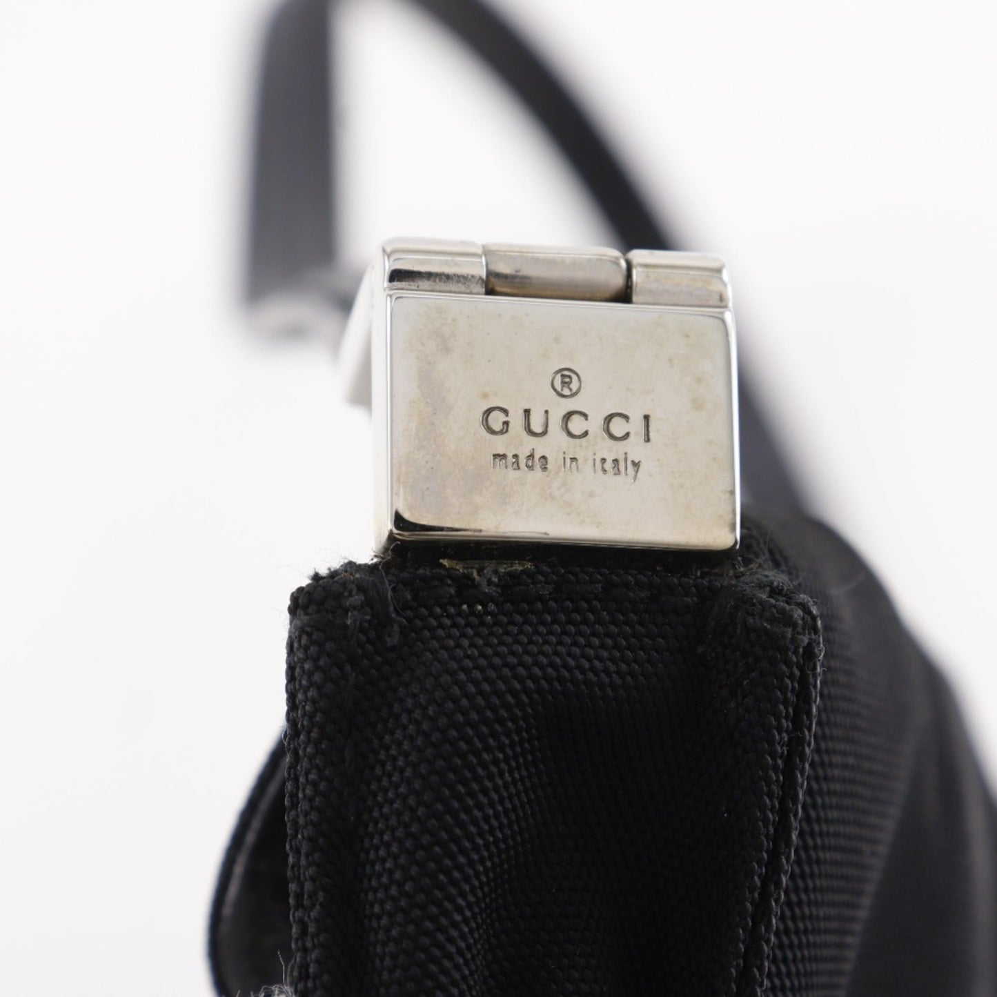 Gucci Black Nylon Canvas Shoulder Bag ( )