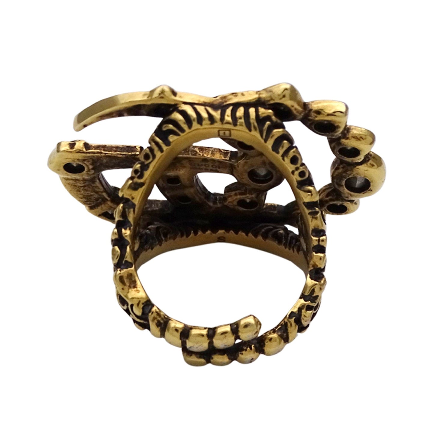 Gucci Gold Multi-Color Metal Band Ring ( )