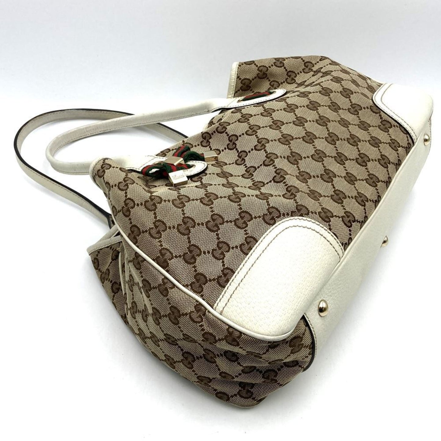 Gucci Sherry Line Brown Gg Canvas Shoulder Bag Tote Bag ( )