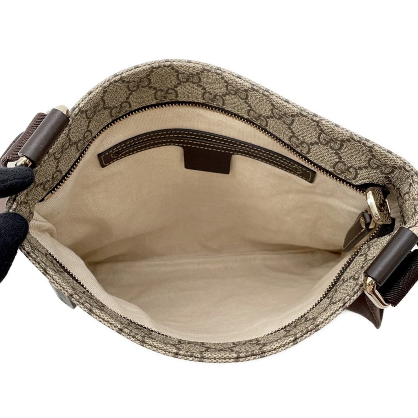 Gucci Brown Gg Supreme Leather Shoulder Bag ( )