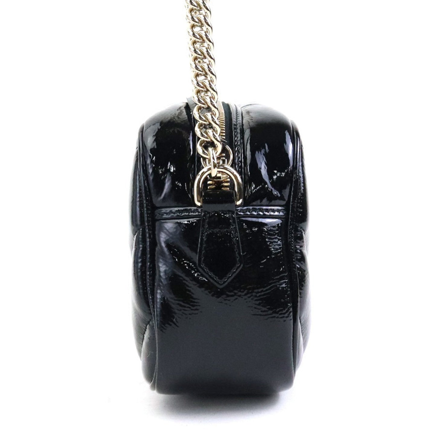 Gucci Black Patent Leather Shoulder Bag ( )