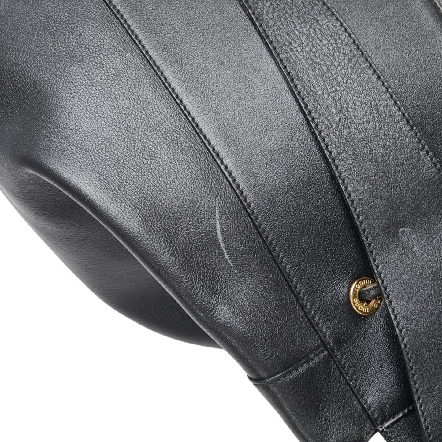 Gucci Black Leather Shoulder Bag Sling Bag ( )