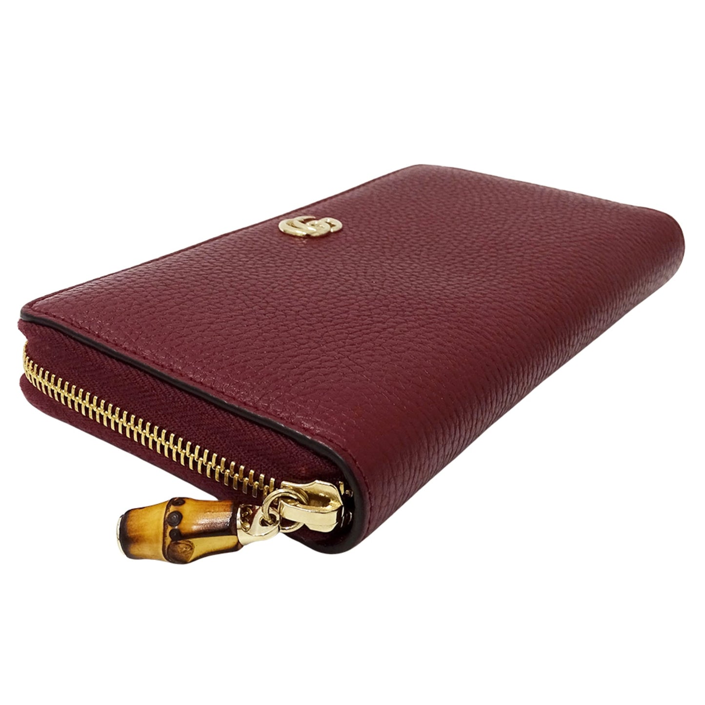 Gucci Bordeaux Leather Long Wallet (Bi-Fold) ( )
