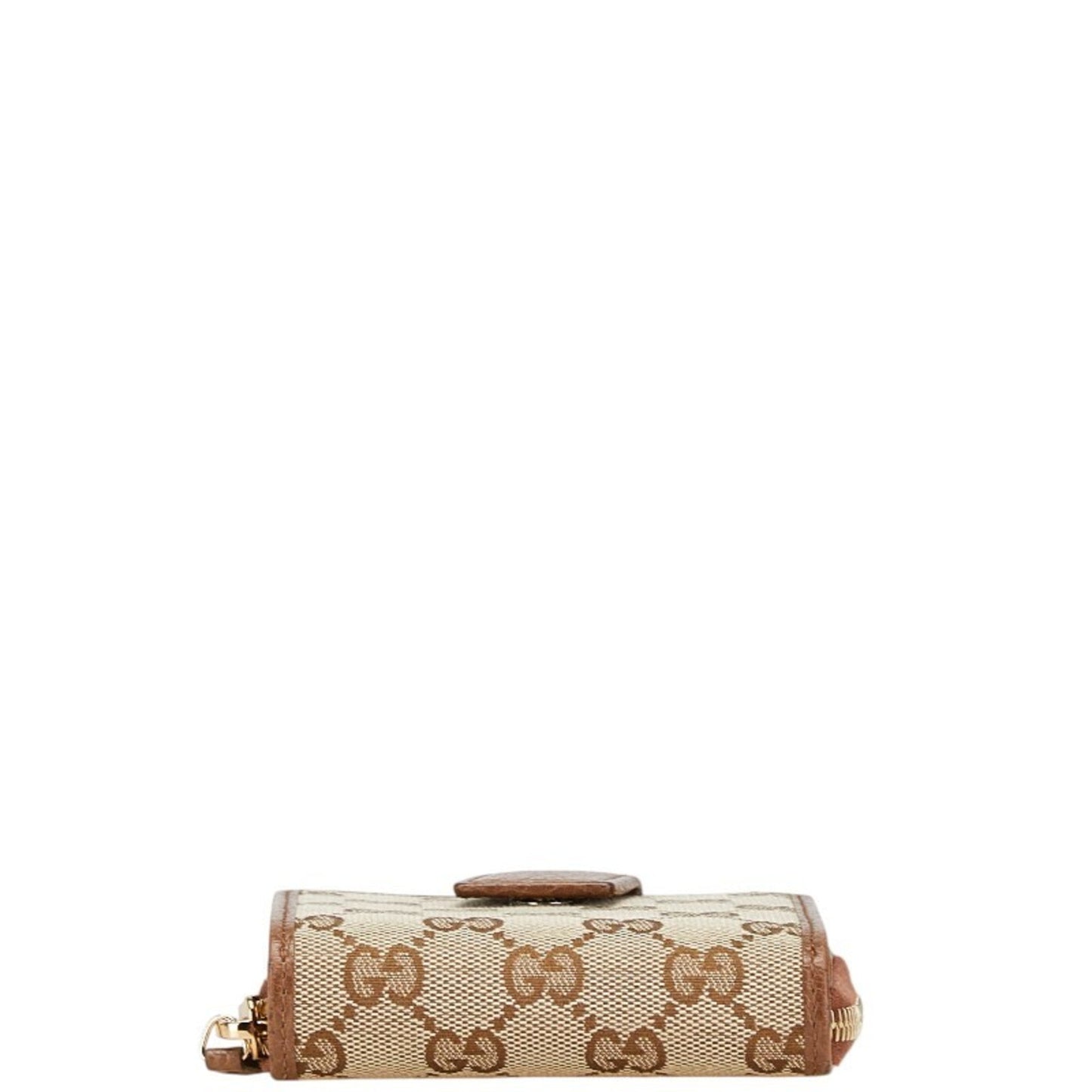 Gucci Beige Brown Canvas Leather Wallet (Bi-Fold) ( )