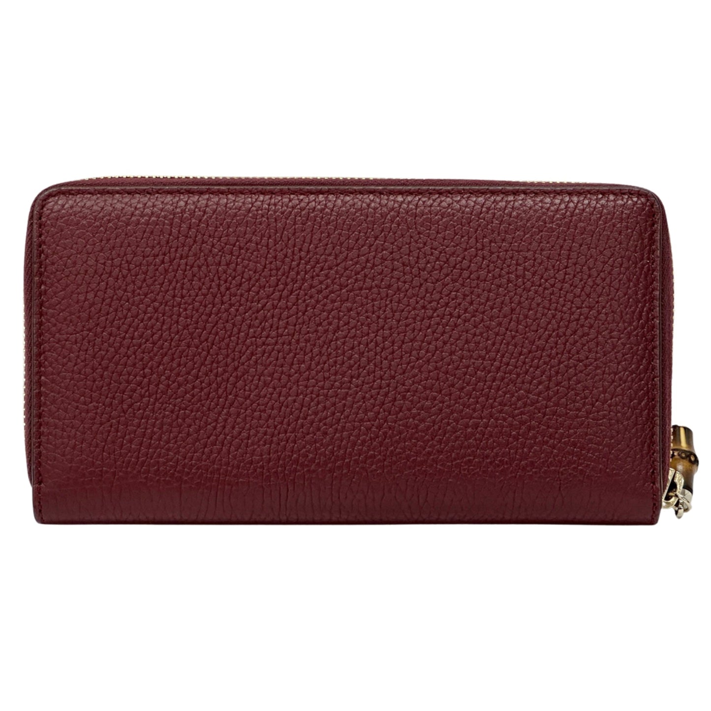 Gucci Bamboo Bordeaux Leather Long Wallet (Bi-Fold) ( )