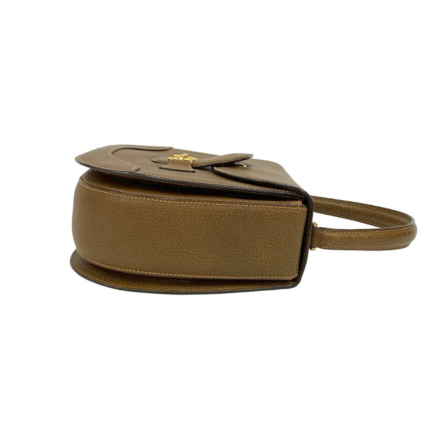 Gucci Brown Leather Handbag Tote Bag ( )