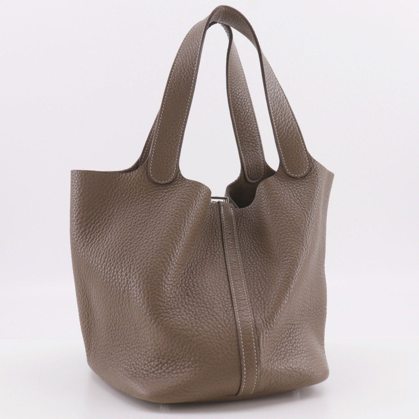 Hermes Picotin Black Taurillon Clemence Leather Handbag ( )