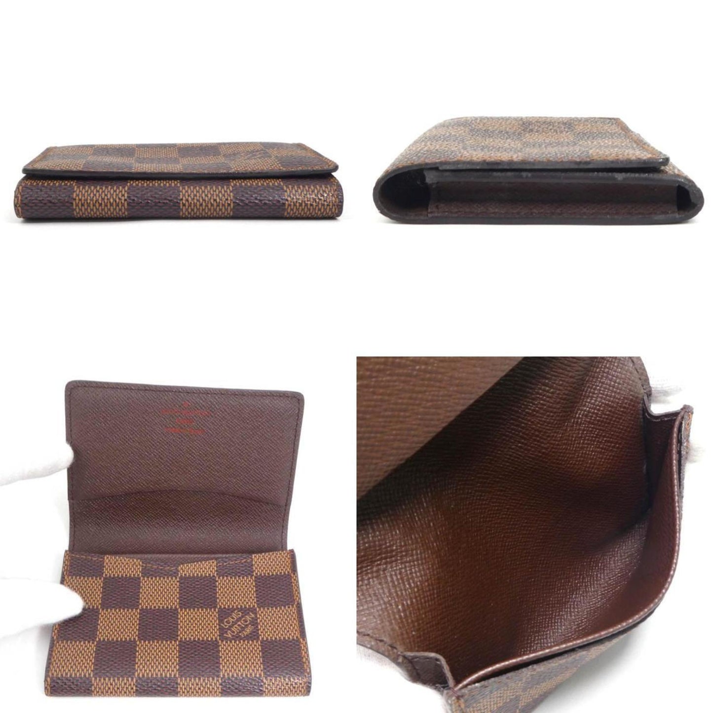 LOUIS VUITTON Card Case Damier Anvelop Carte de Visite Canvas Brown Unisex N62920