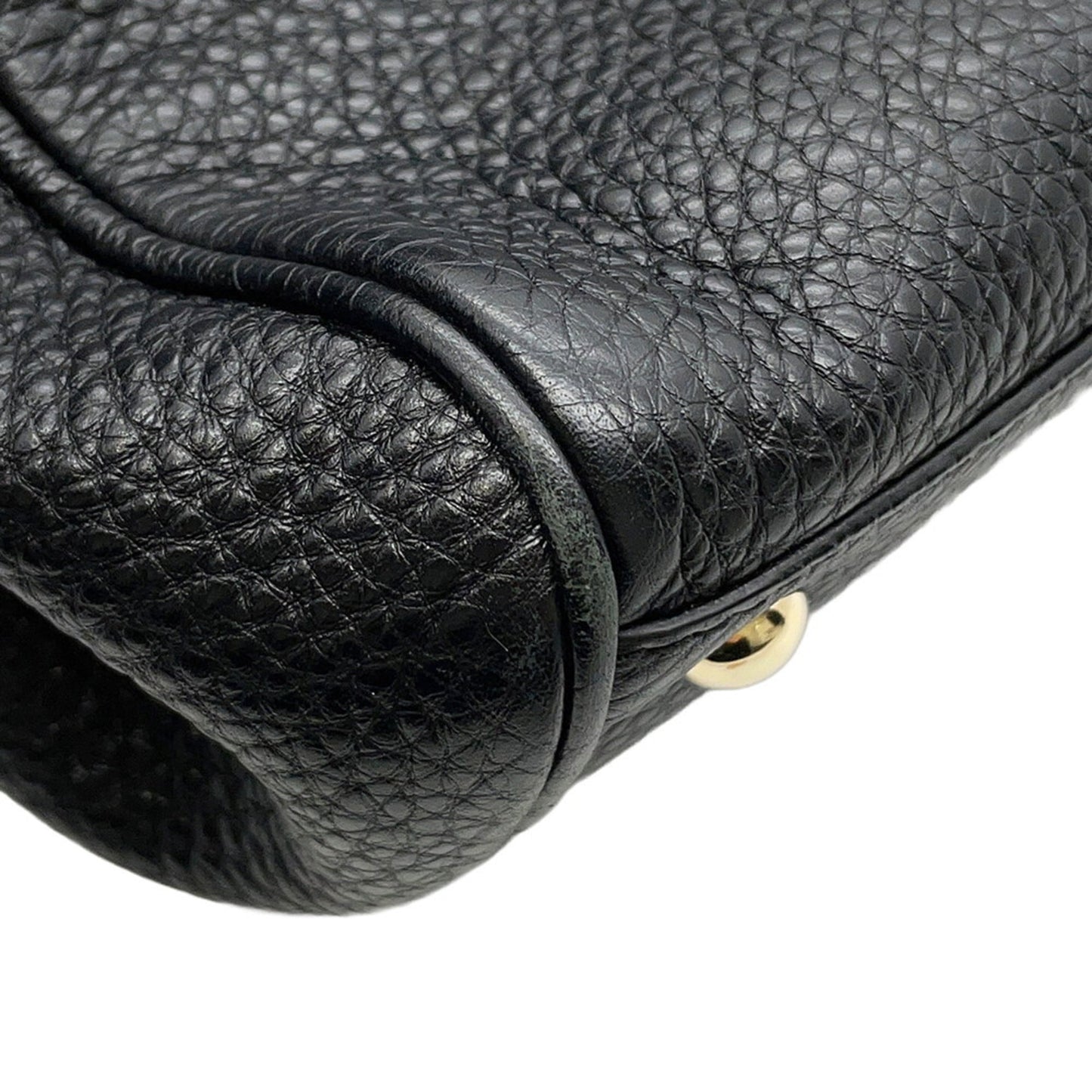 Gucci Black Leather Handbag Shoulder Bag ( )