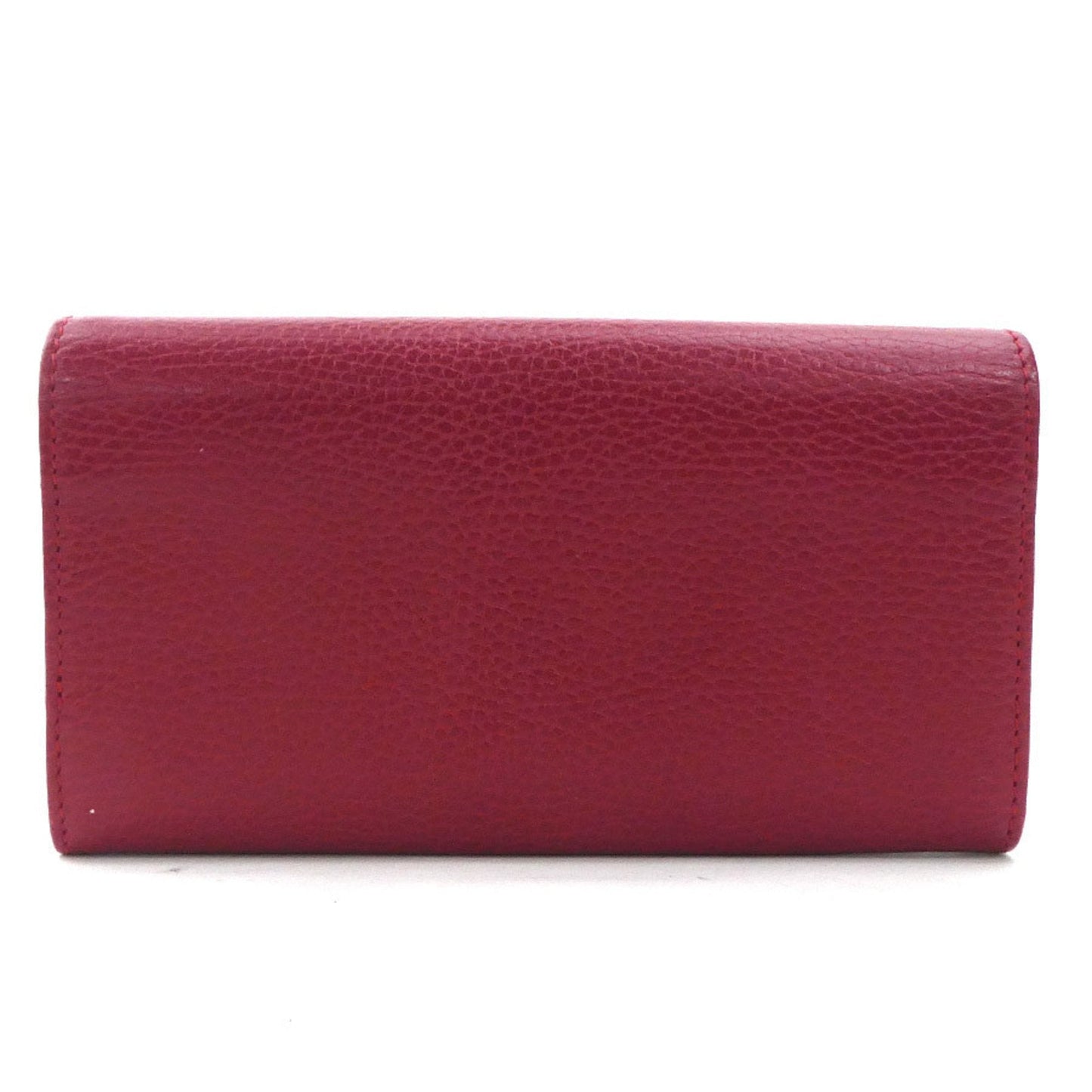 Gucci Red Color Leather Long Wallet (Bi-Fold) ( )