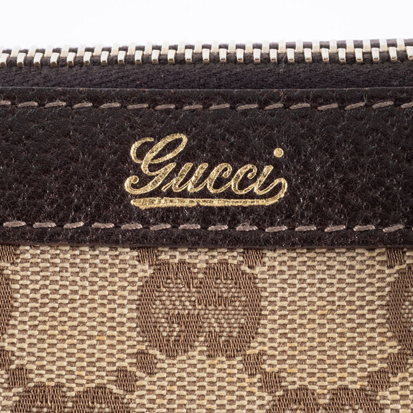 Gucci Gg Canvas Beige Brown Gg Canvas Leather Tote Bag ( )