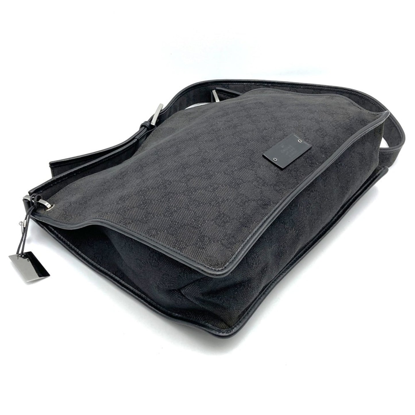 Gucci Black Denim Leather Shoulder Bag ( )