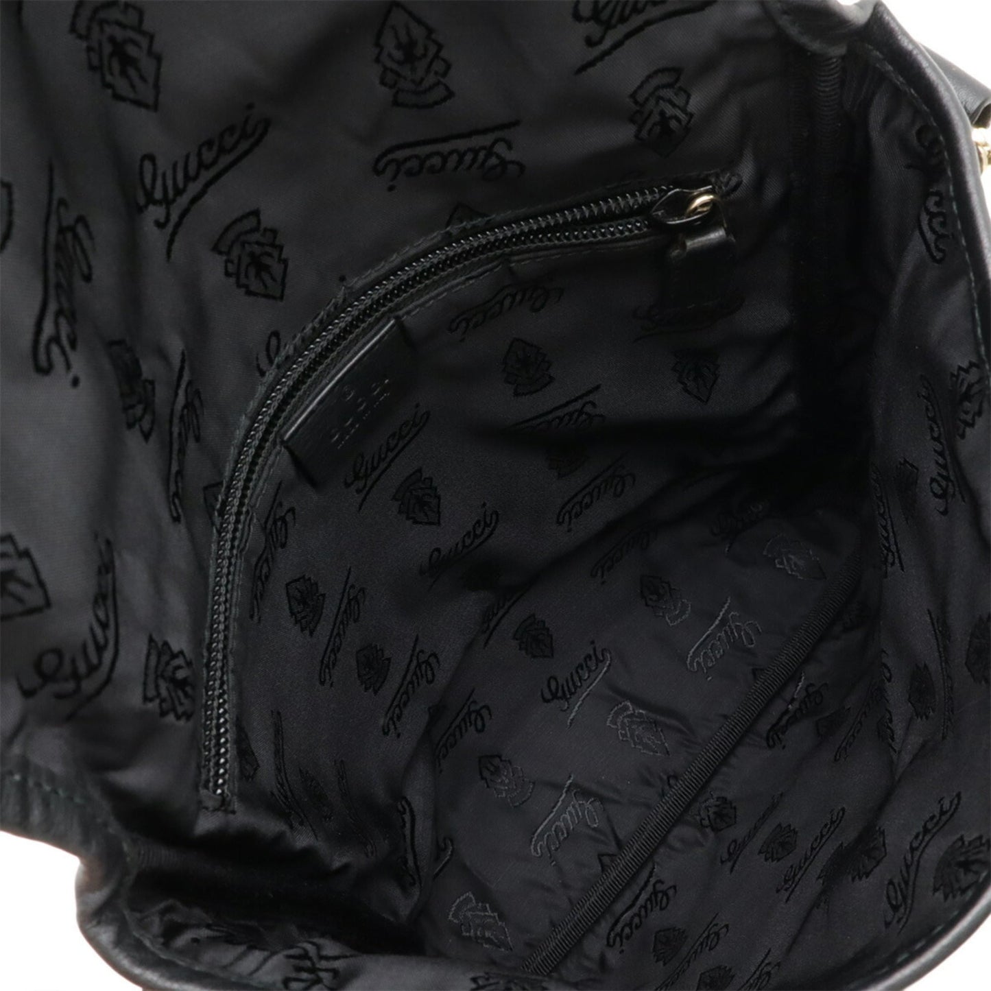 Gucci Black Leather Shoulder Bag ( )