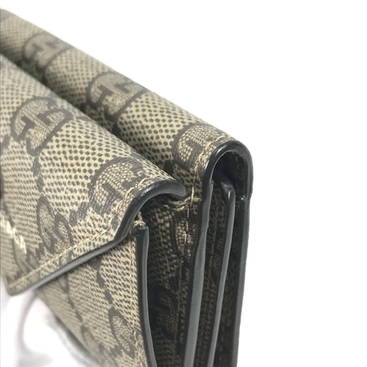 Gucci Beige White Gg Supreme Wallet (Tri-Fold) ( )