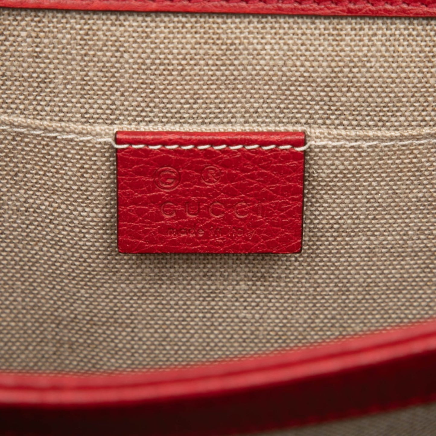 Gucci Red Color Leather Shoulder Bag ( )