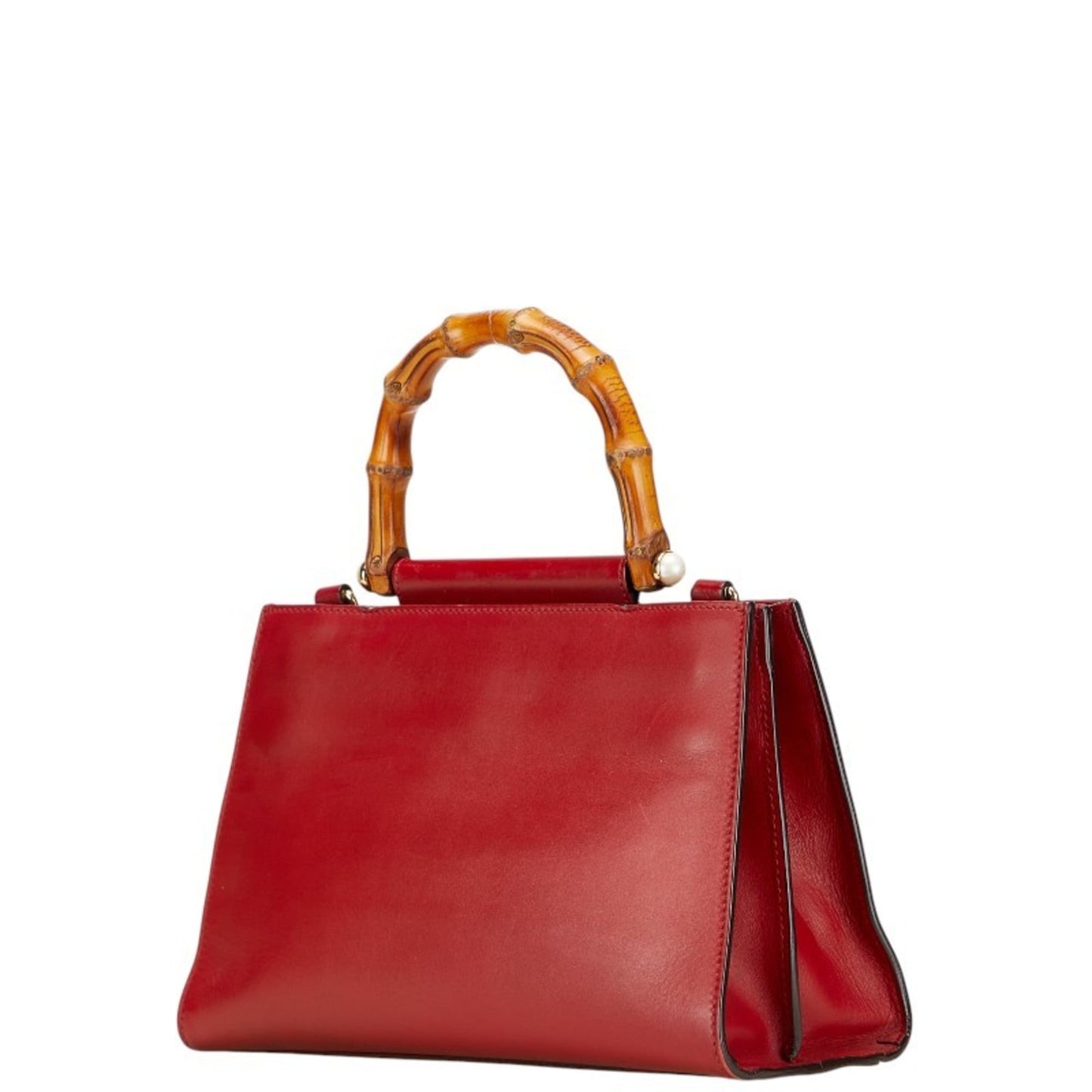 Gucci Red Color Leather Handbag Shoulder Bag ( )