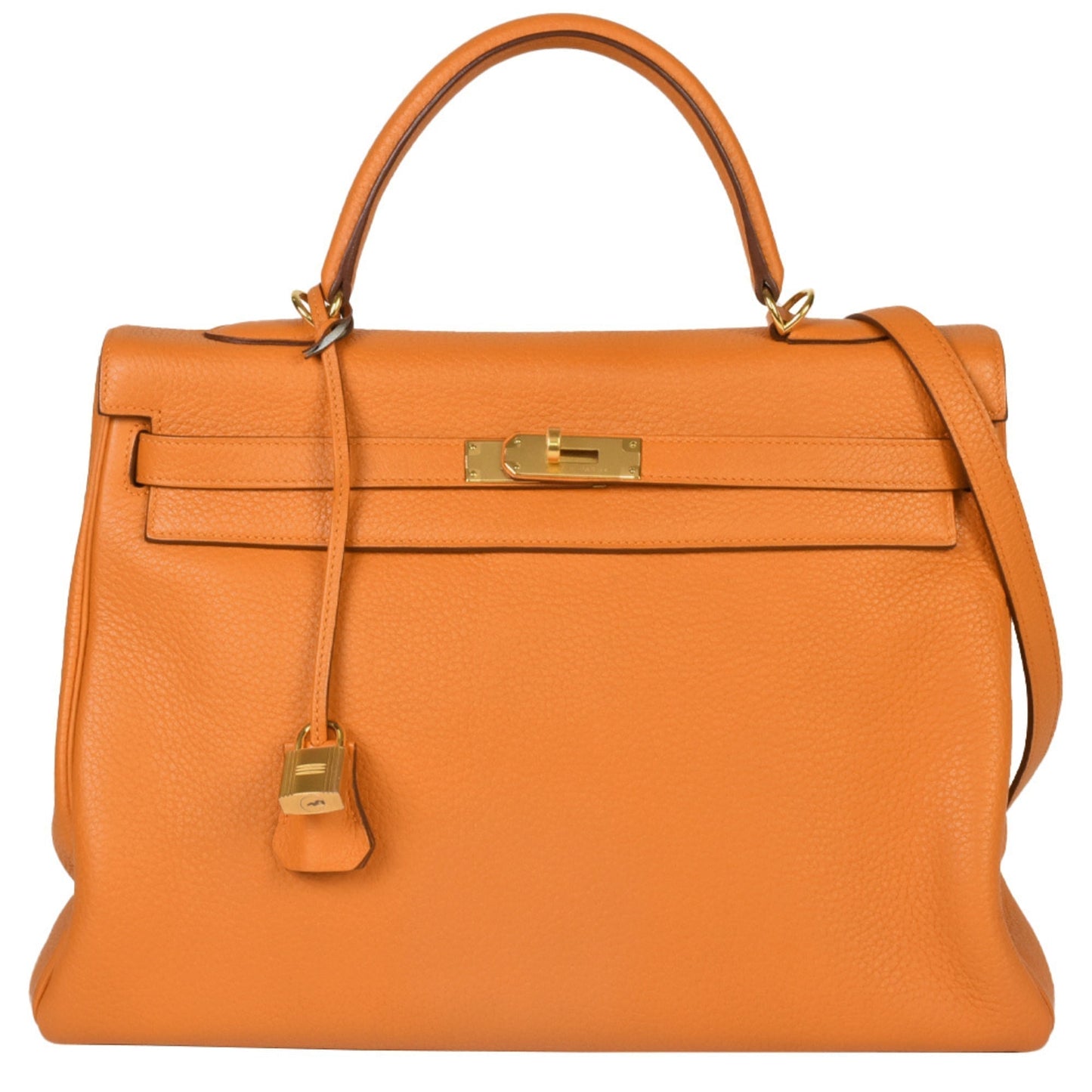 Hermes Kelly Orange Togo Leather Handbag ( )