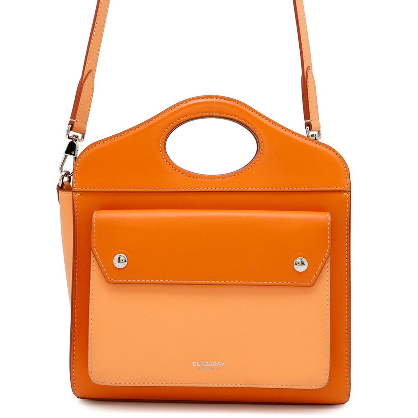 Burberry Orange Leather Handbag Shoulder Bag ( )