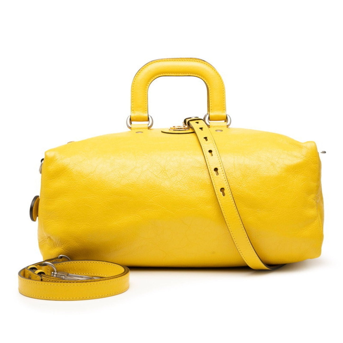 Gucci Yellow Leather Boston Bag Shoulder Bag ( )