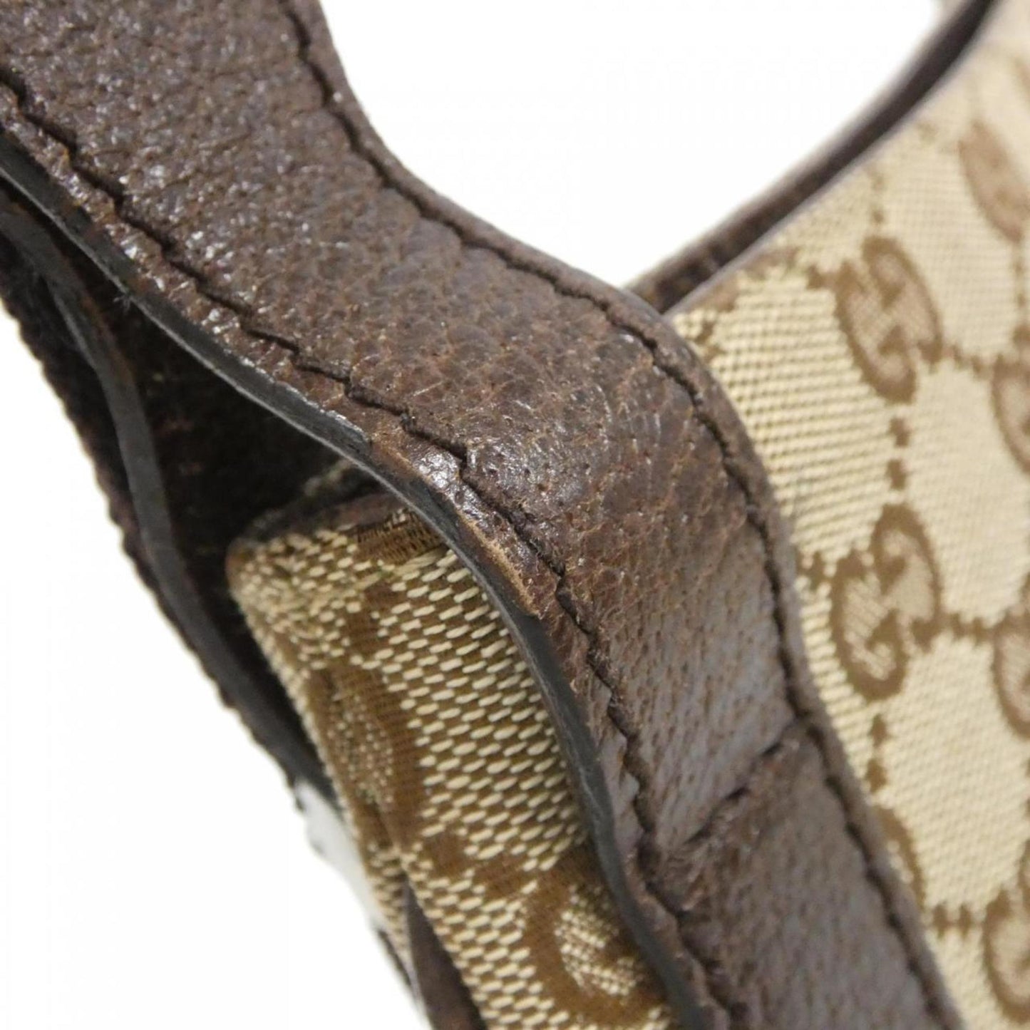 Gucci Gg Canvas Beige Dark Brown Gg Canvas Shoulder Bag ( )