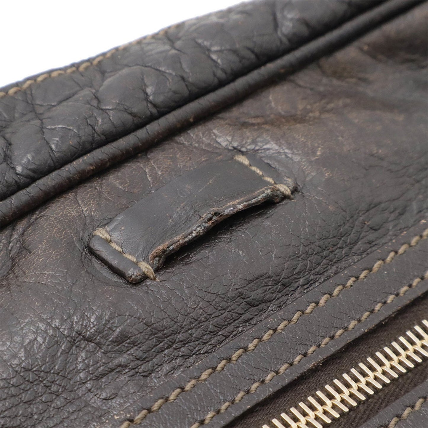 Gucci Dark Brown Leather Shoulder Bag ( )