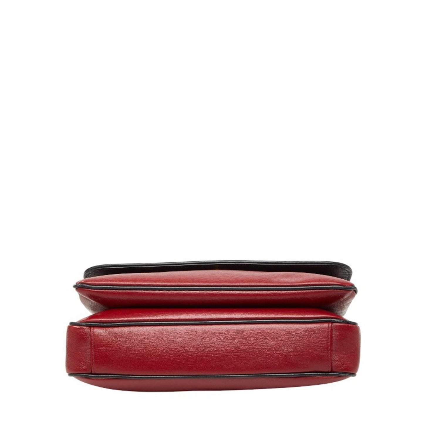 Gucci Black Red Color Leather Shoulder Bag ( )