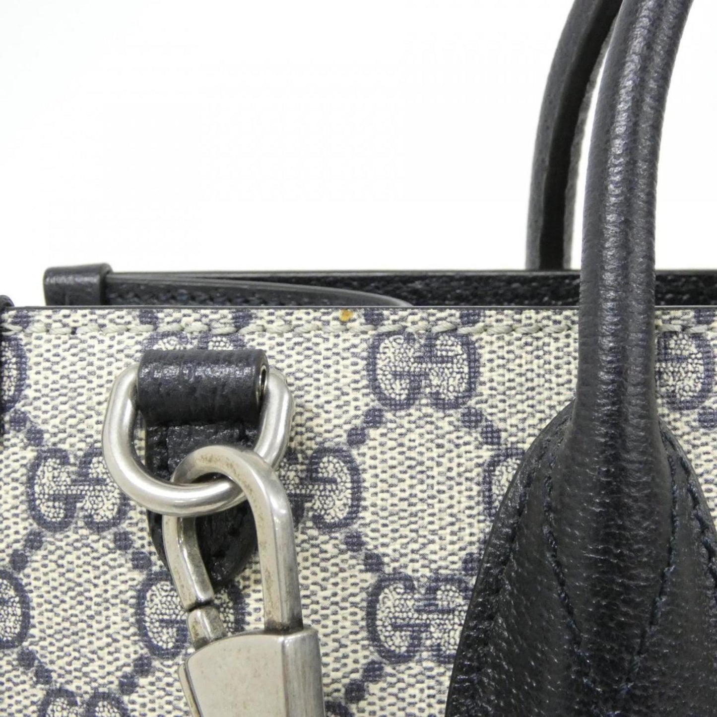 Gucci Beige Blue Gg Supreme Leather Handbag ( )
