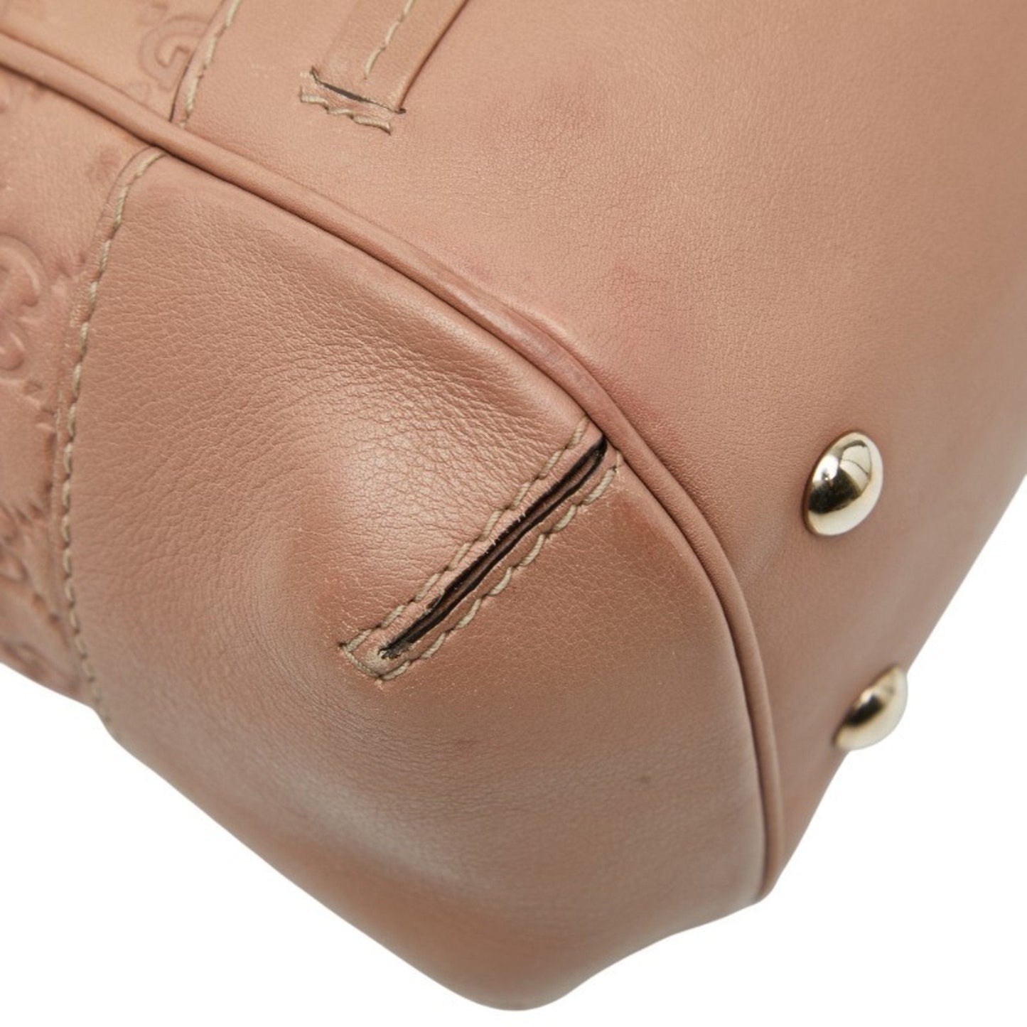 Gucci Pink Beige Leather Handbag Shoulder Bag ( )
