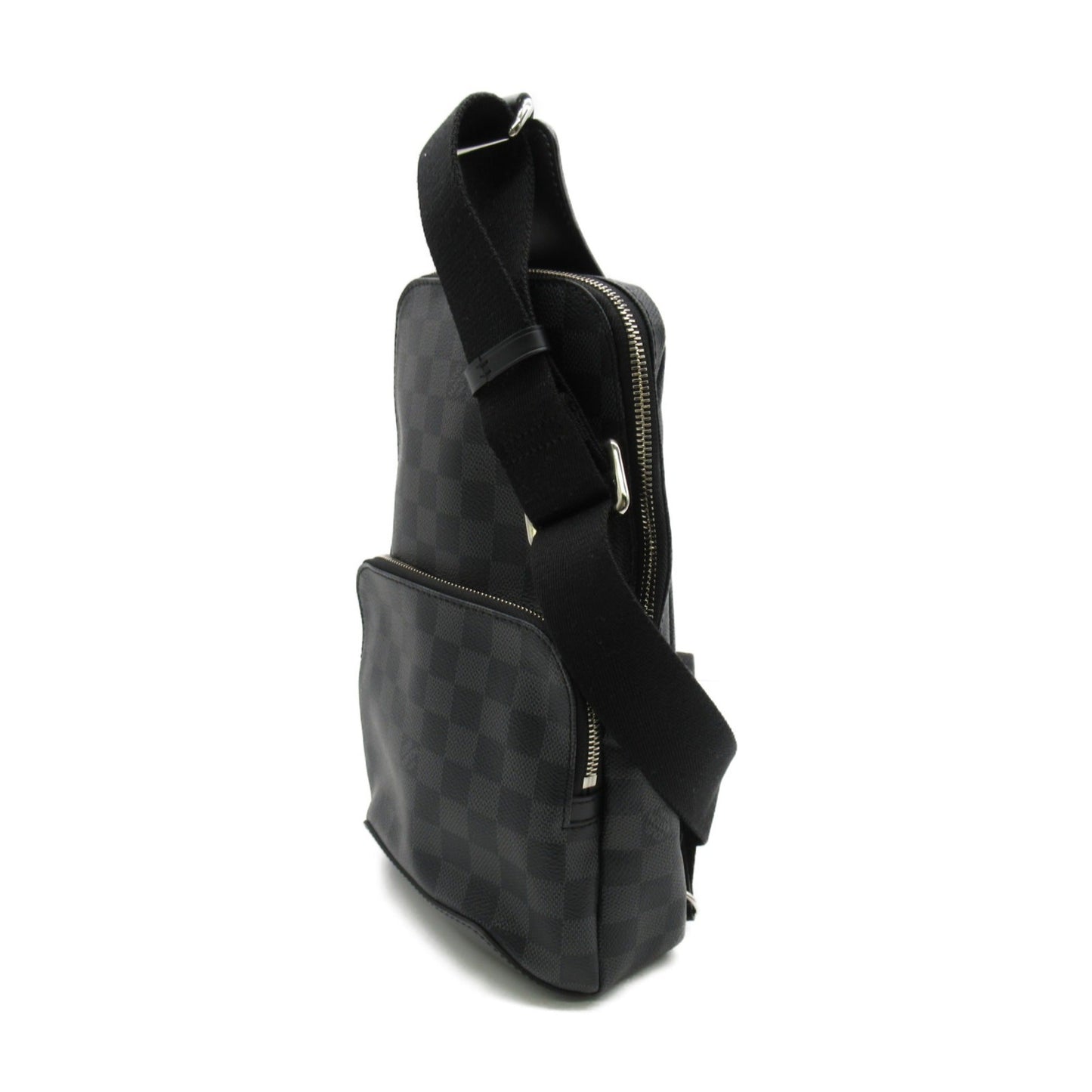 LOUIS VUITTON Avenue Sling Bag Gray Damier graphite PVC coated canvas