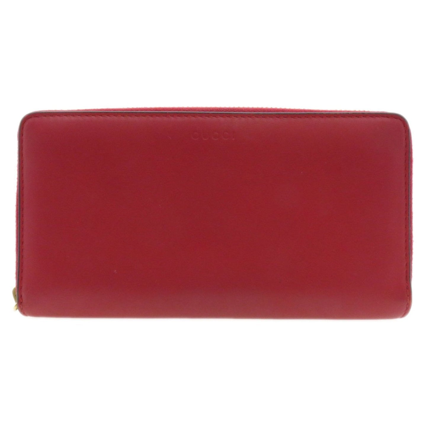 Gucci Red Color Leather Long Wallet (Bi-Fold) ( )