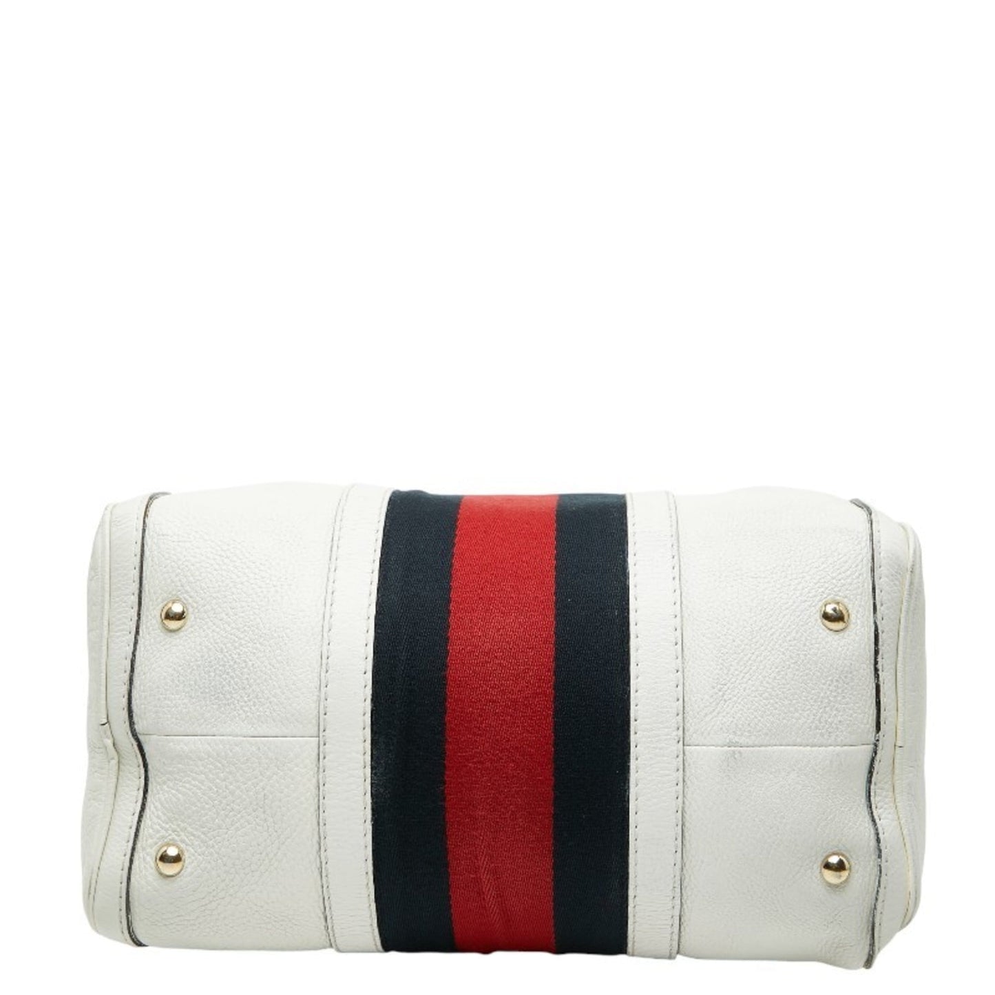 Gucci Beige Red Color Canvas Leather Boston Bag Shoulder Bag ( )