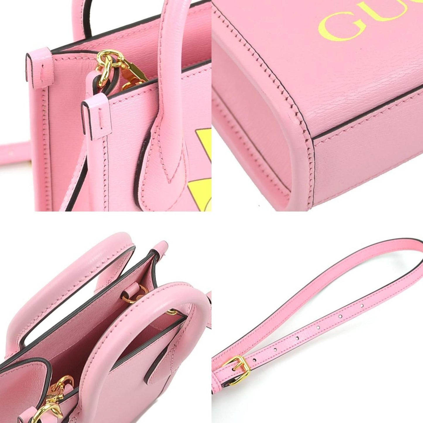 Gucci Pink Leather Handbag Shoulder Bag ( )