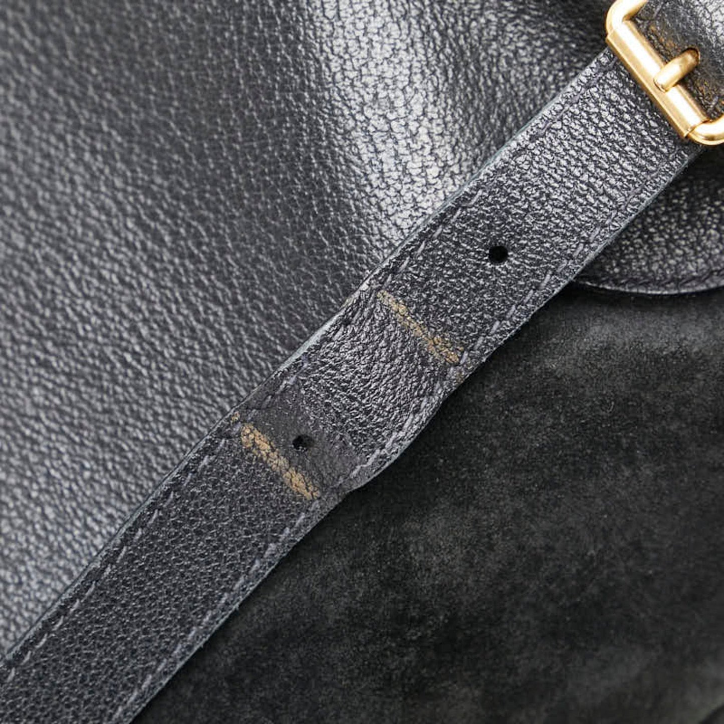 Gucci Black Suede Leather Backpack ( )