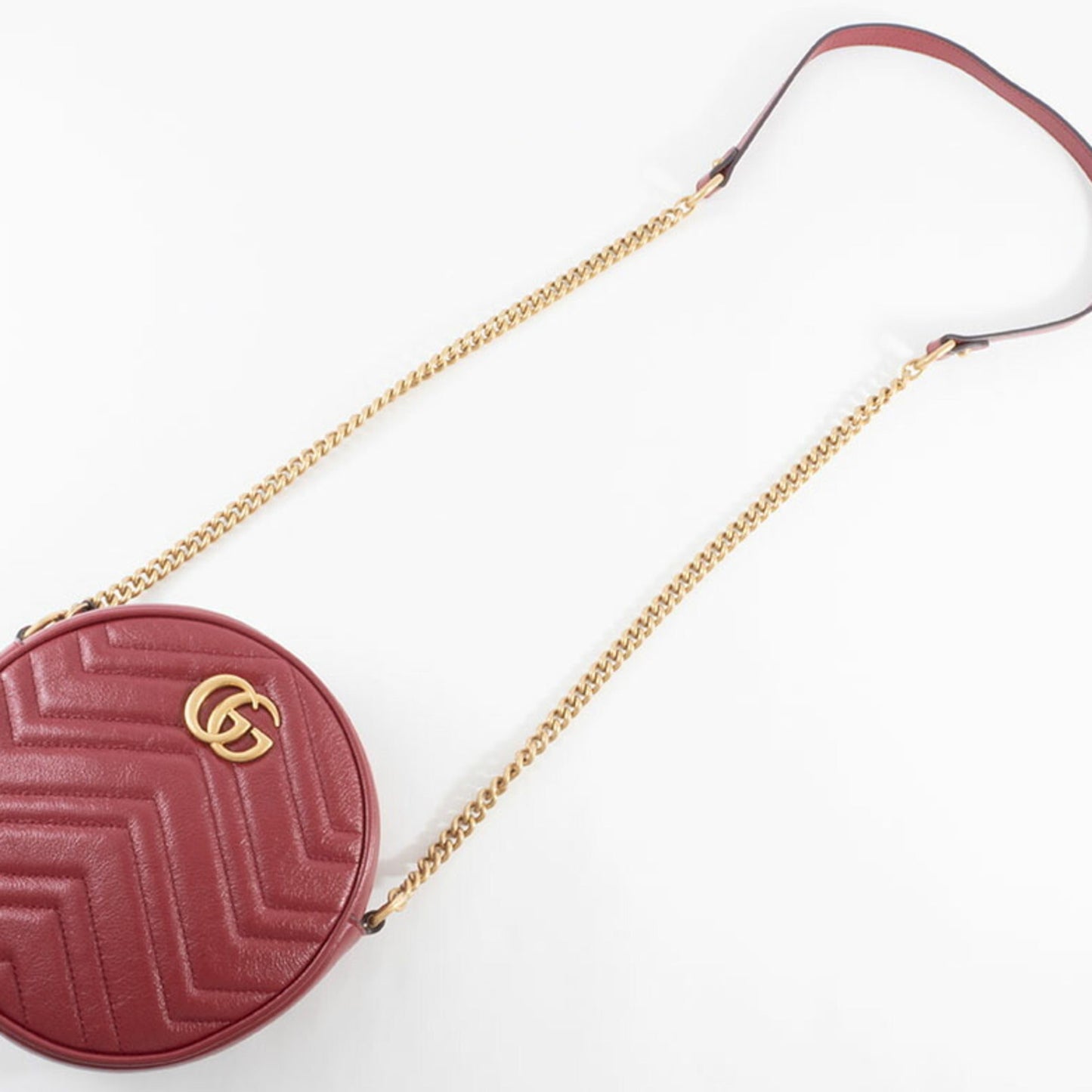 Gucci Red Color Leather Shoulder Bag ( )