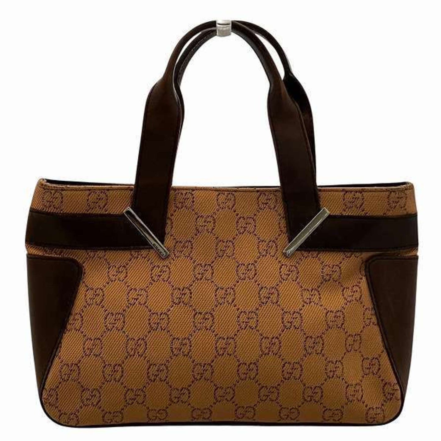 Gucci Leather Canvas Handbag