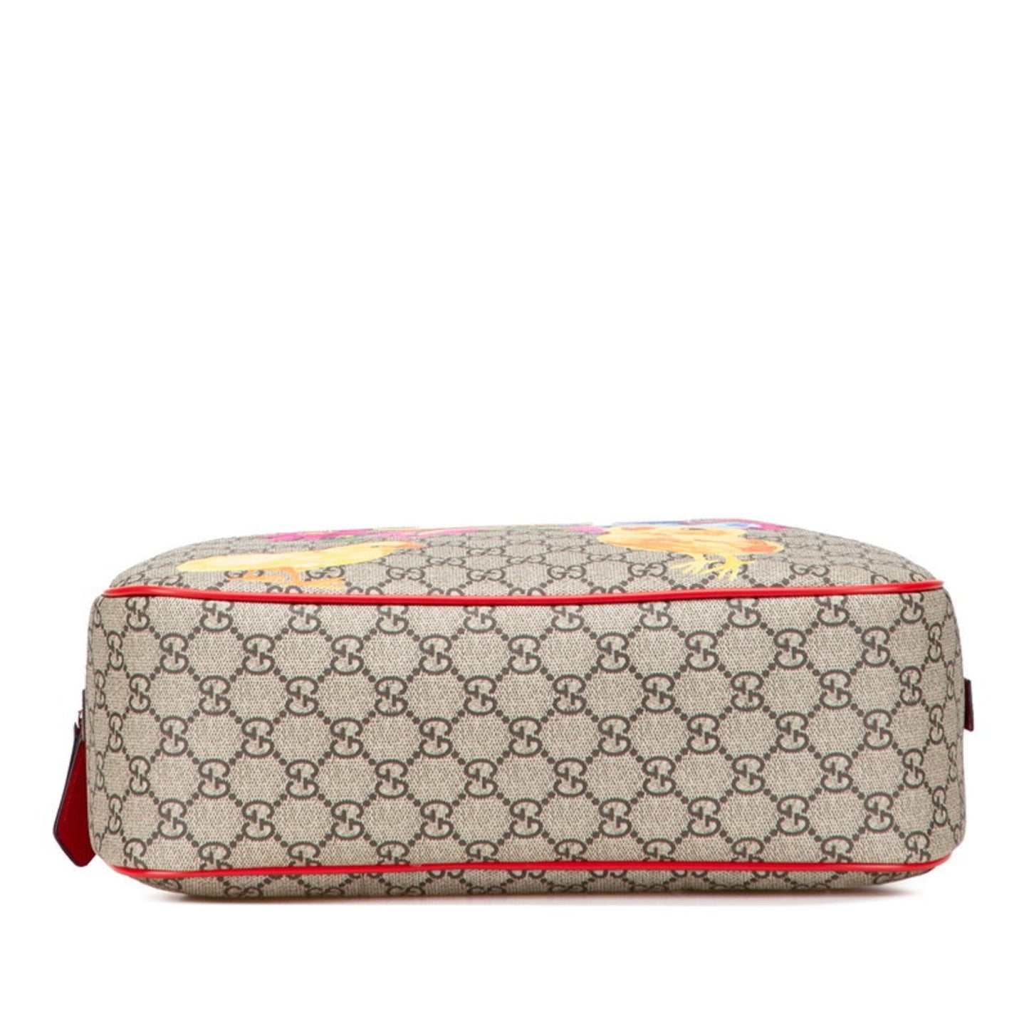 Gucci Beige Multi-Color Red Color Pvc Leather Backpack ( )