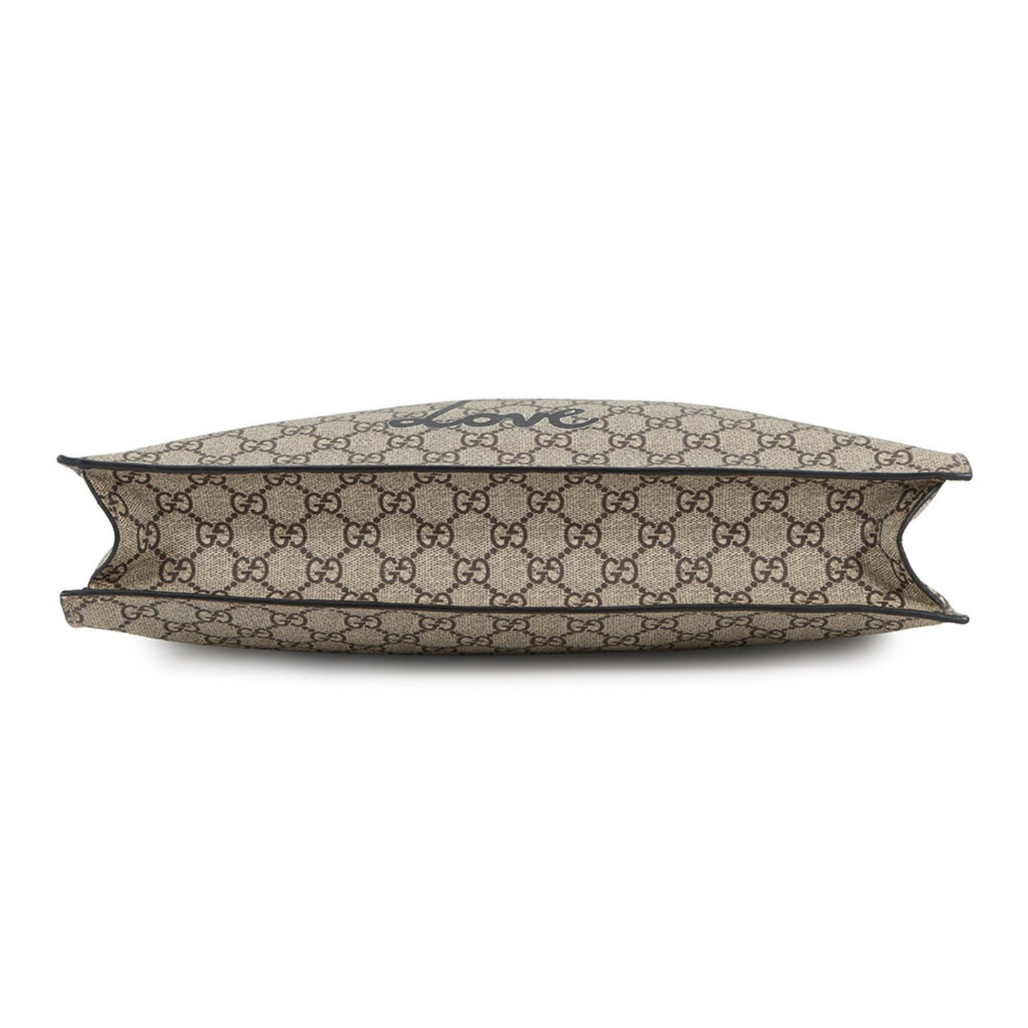 Gucci Beige Black Gg Supreme Leather Tote Bag ( )
