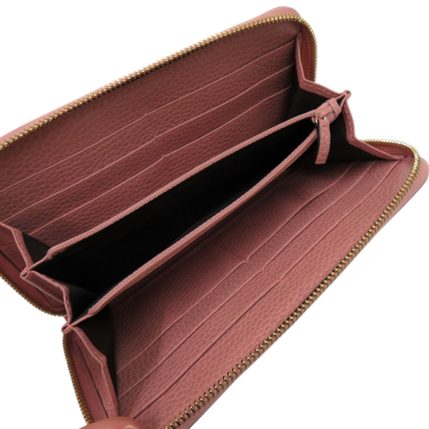 Gucci Beige Dusty Pink Gg Supreme Canvas Long Wallet (Bi-Fold) ( )