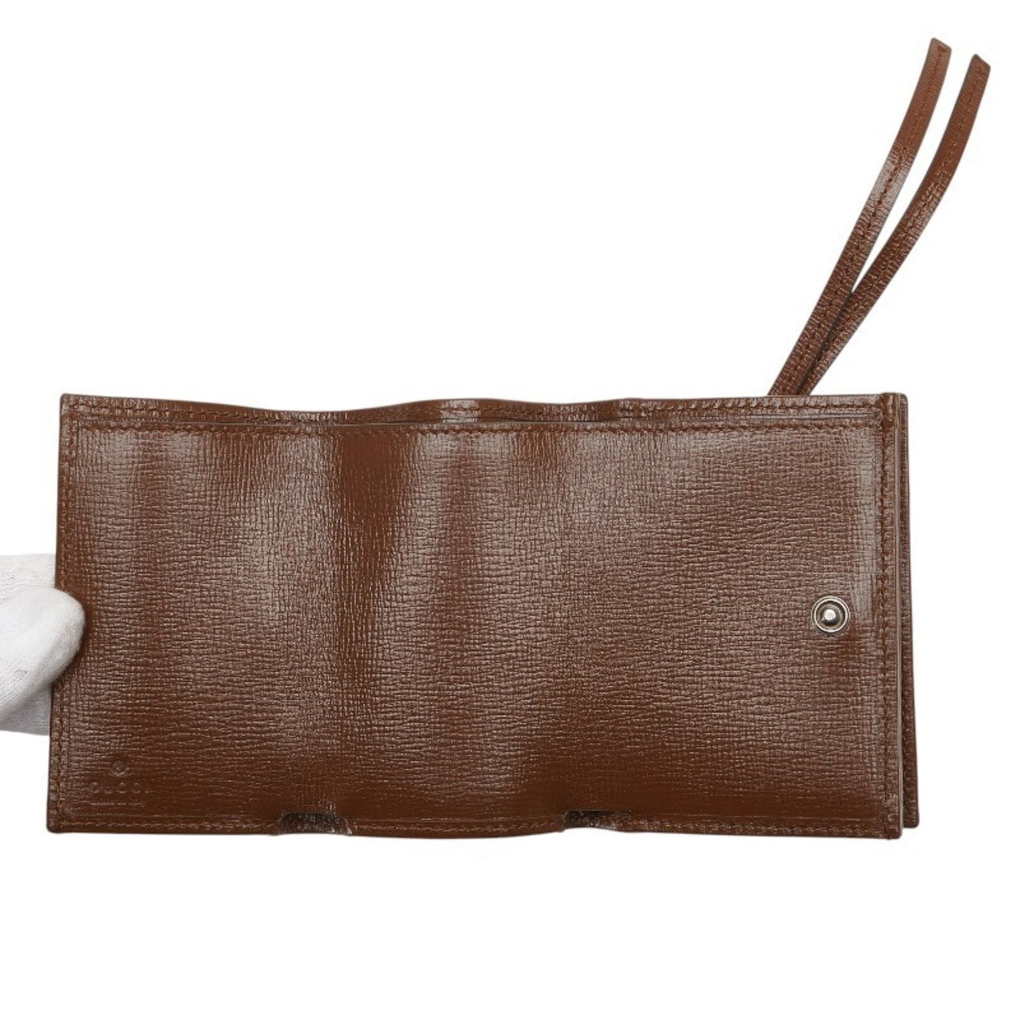 Gucci Brown Canvas Leather Wallet (Bi-Fold) ( )