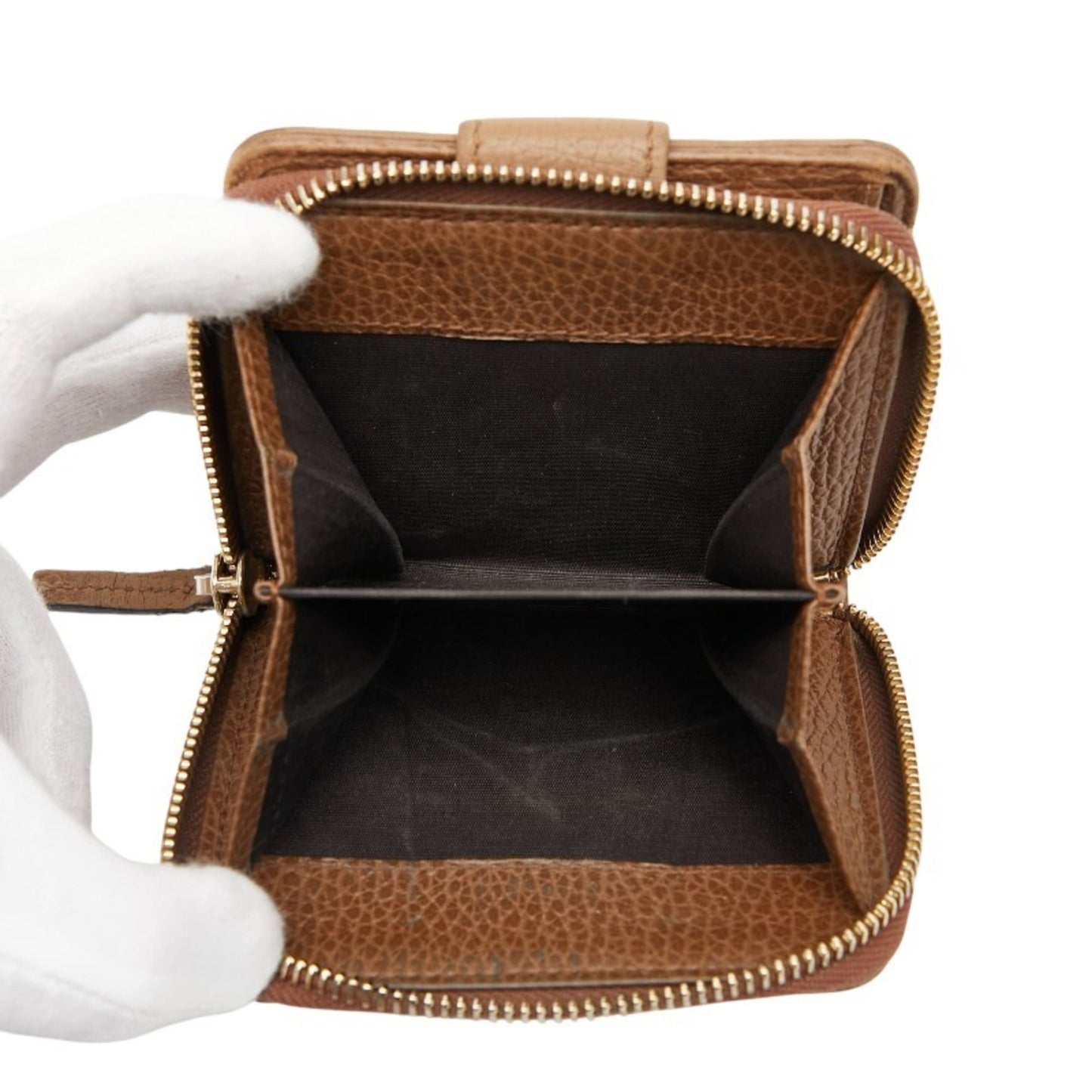 Gucci Beige Brown Canvas Leather Wallet (Bi-Fold) ( )