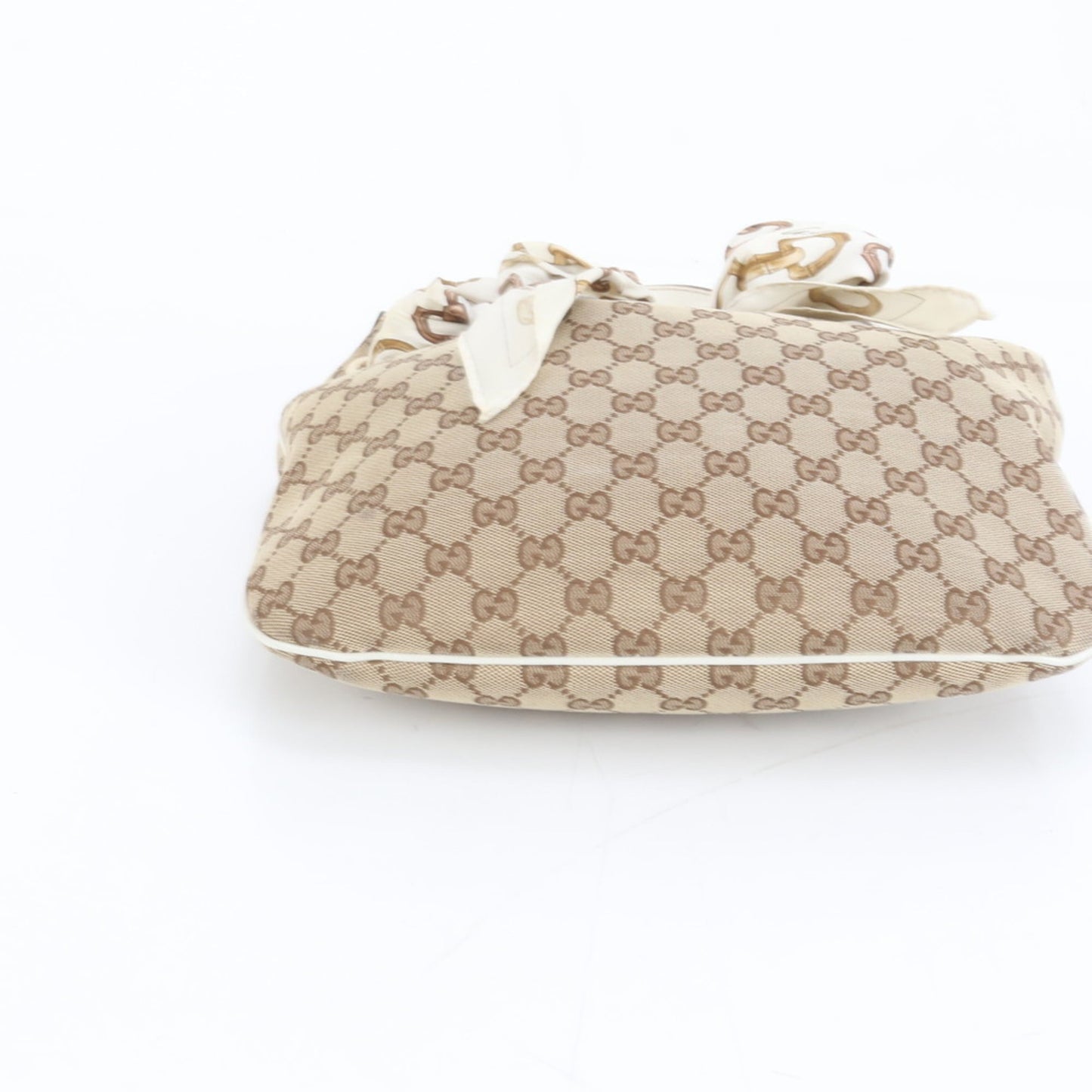 Gucci Brown Leather Canvas Shoulder Bag ( )