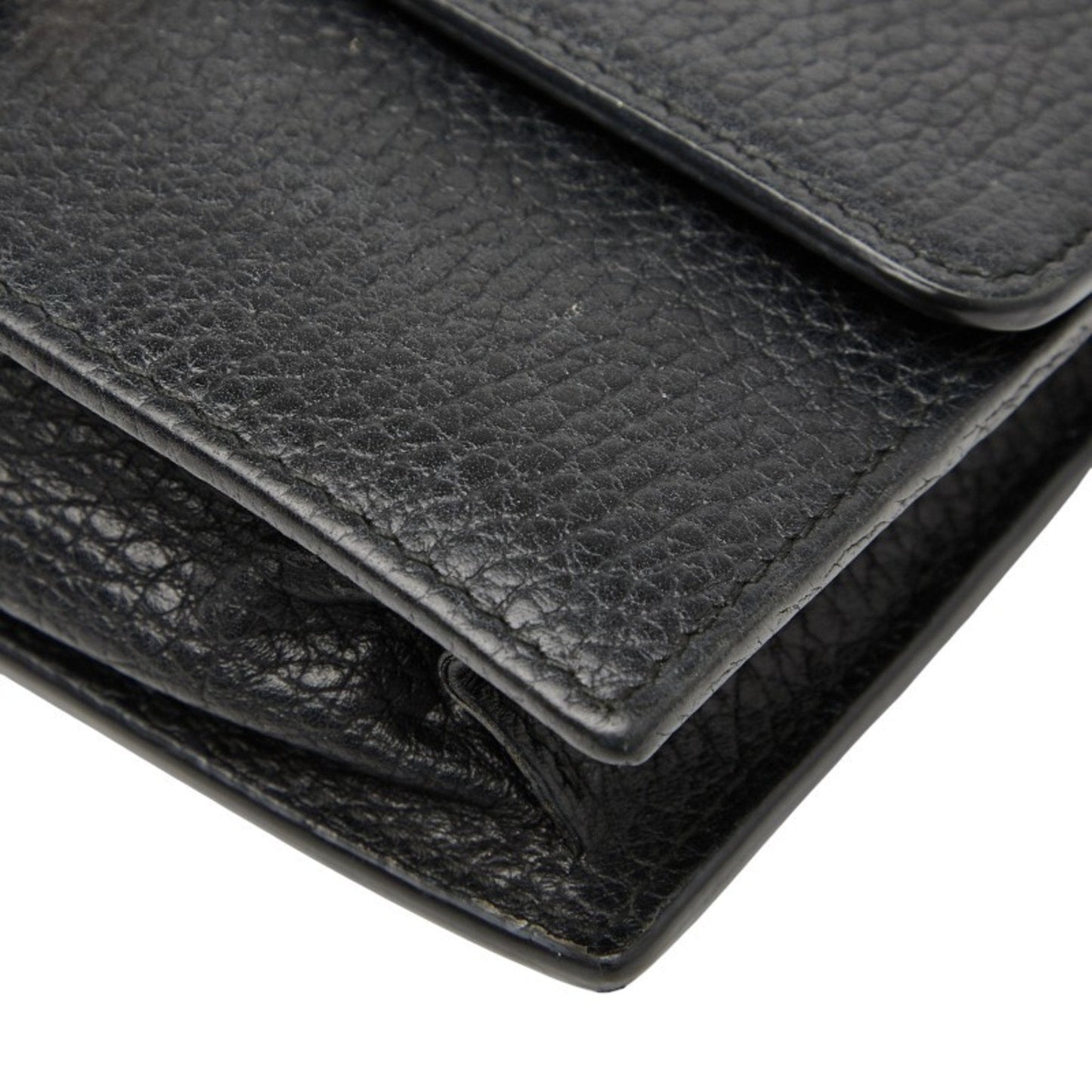 Gucci Black Leather Chain/Shoulder Wallet ( )