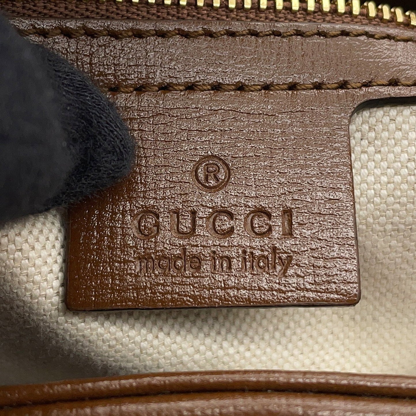 Gucci Beige Brown Multi-Color Gg Supreme Leather Shoulder Bag ( )