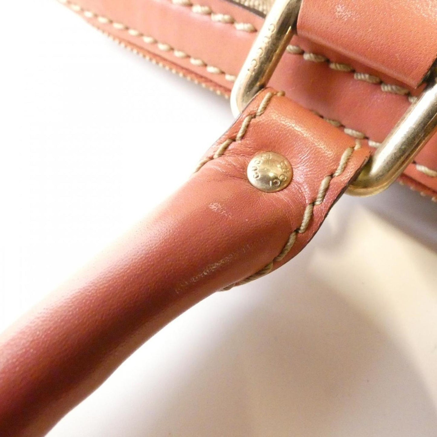 Gucci Beige Pink Canvas Handbag ( )