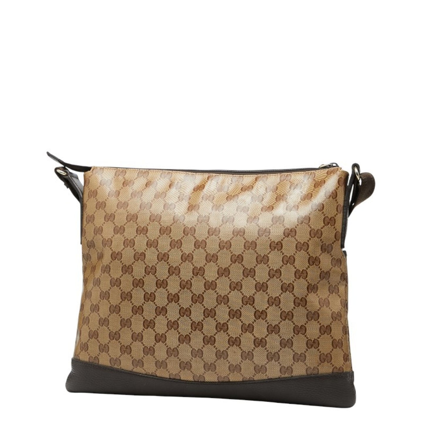 Gucci Beige Brown Pvc Leather Shoulder Bag ( )