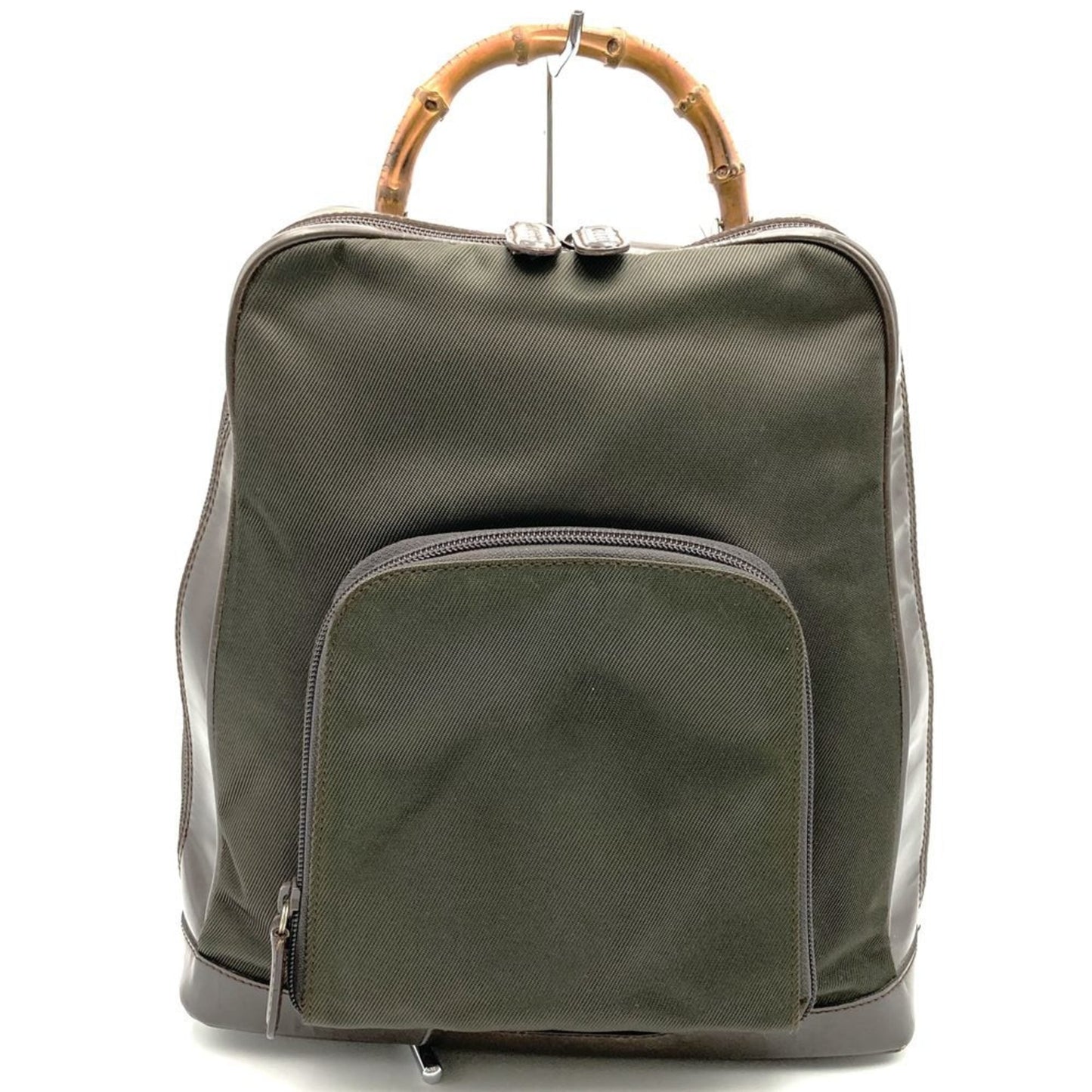 Gucci Brown Leather Nylon Sling Bag ( )