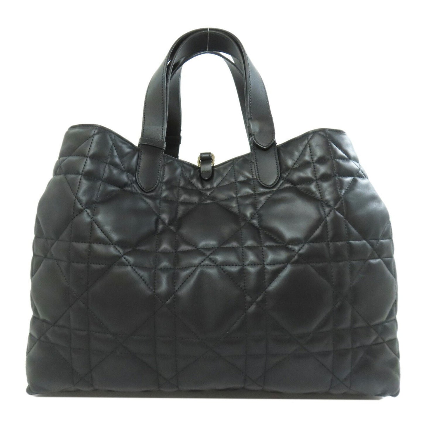 Christian Dior Lady Dior Black Leather Tote Bag ()