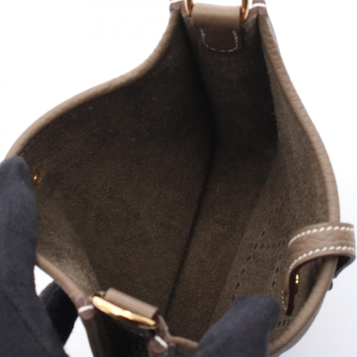 Hermes Evelyne Brown Taurillon Clemence Leather Shoulder Bag ( )