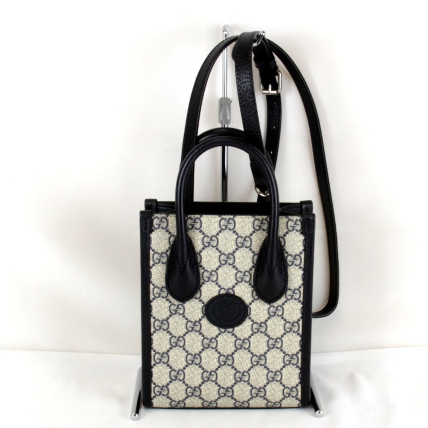 Gucci Black Leather Tote Bag ( )
