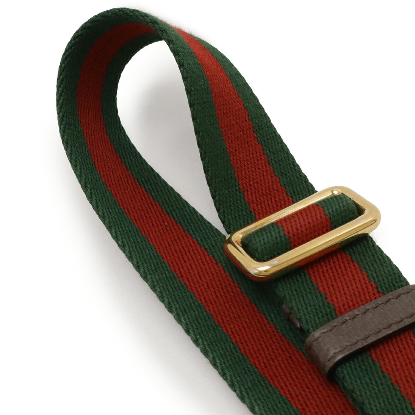 Gucci Sherry Line Beige Green Red Color Gg Supreme Leather Pochette Shoulder Bag ( )